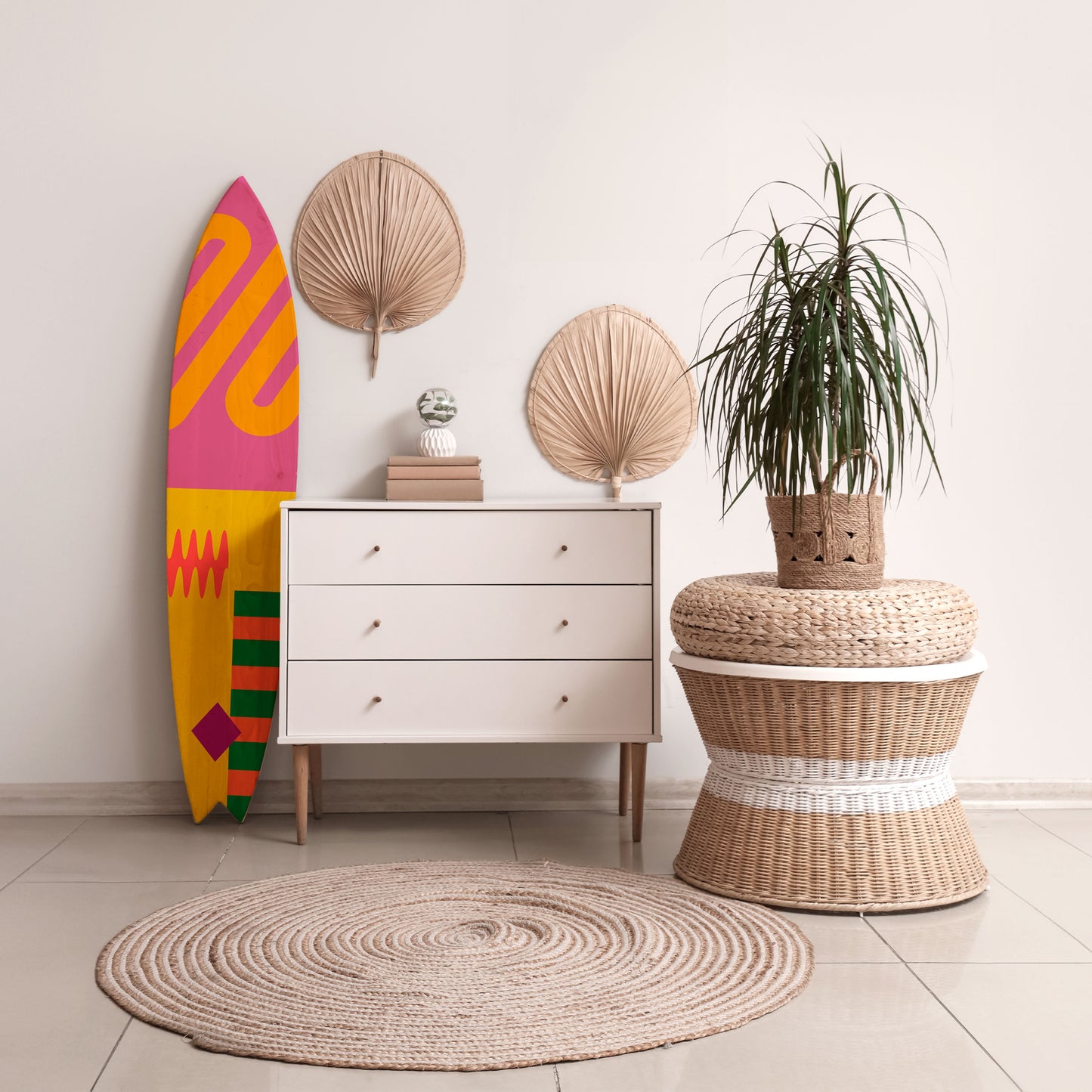 VIVID VIBRATIONS Decorative Plywood Surfboard