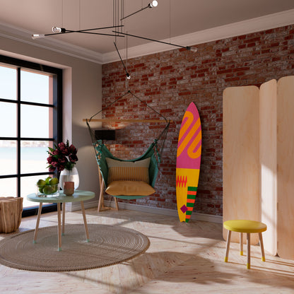 VIVID VIBRATIONS Decorative Plywood Surfboard