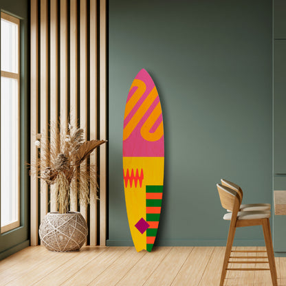 VIVID VIBRATIONS Decorative Plywood Surfboard