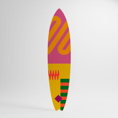 VIVID VIBRATIONS Decorative Plywood Surfboard