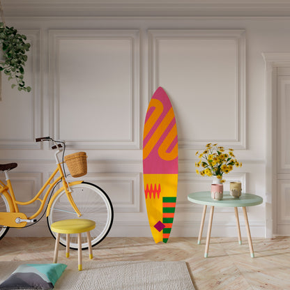 VIVID VIBRATIONS Decorative Plywood Surfboard
