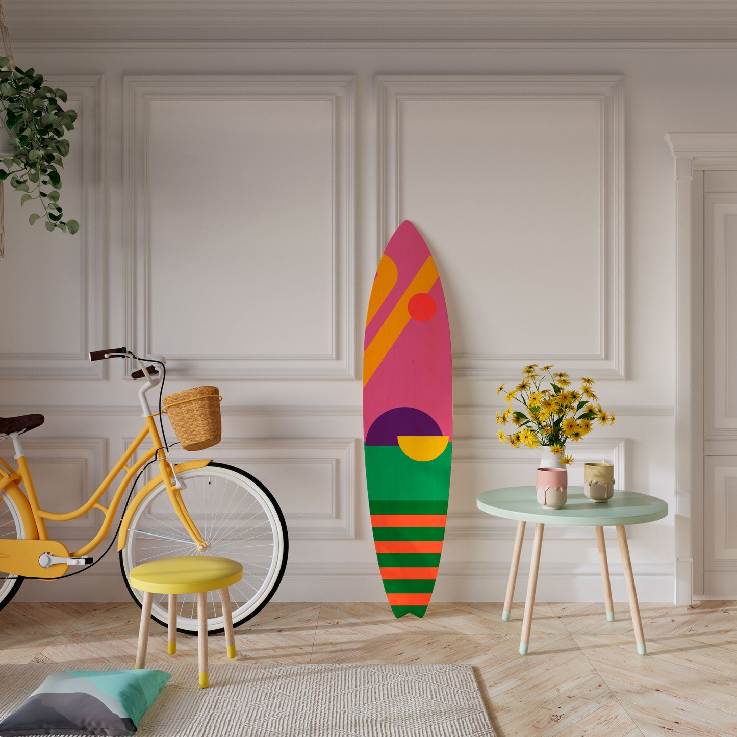 VIVID DREAMS Decorative Plywood Surfboard