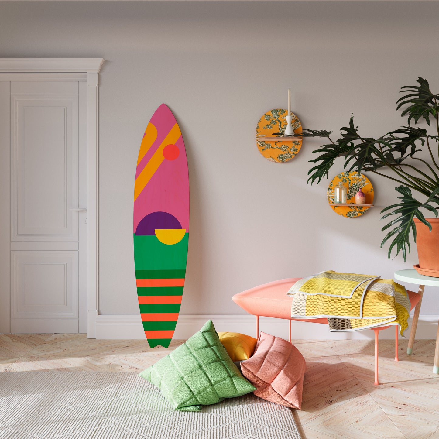VIVID DREAMS Decorative Plywood Surfboard