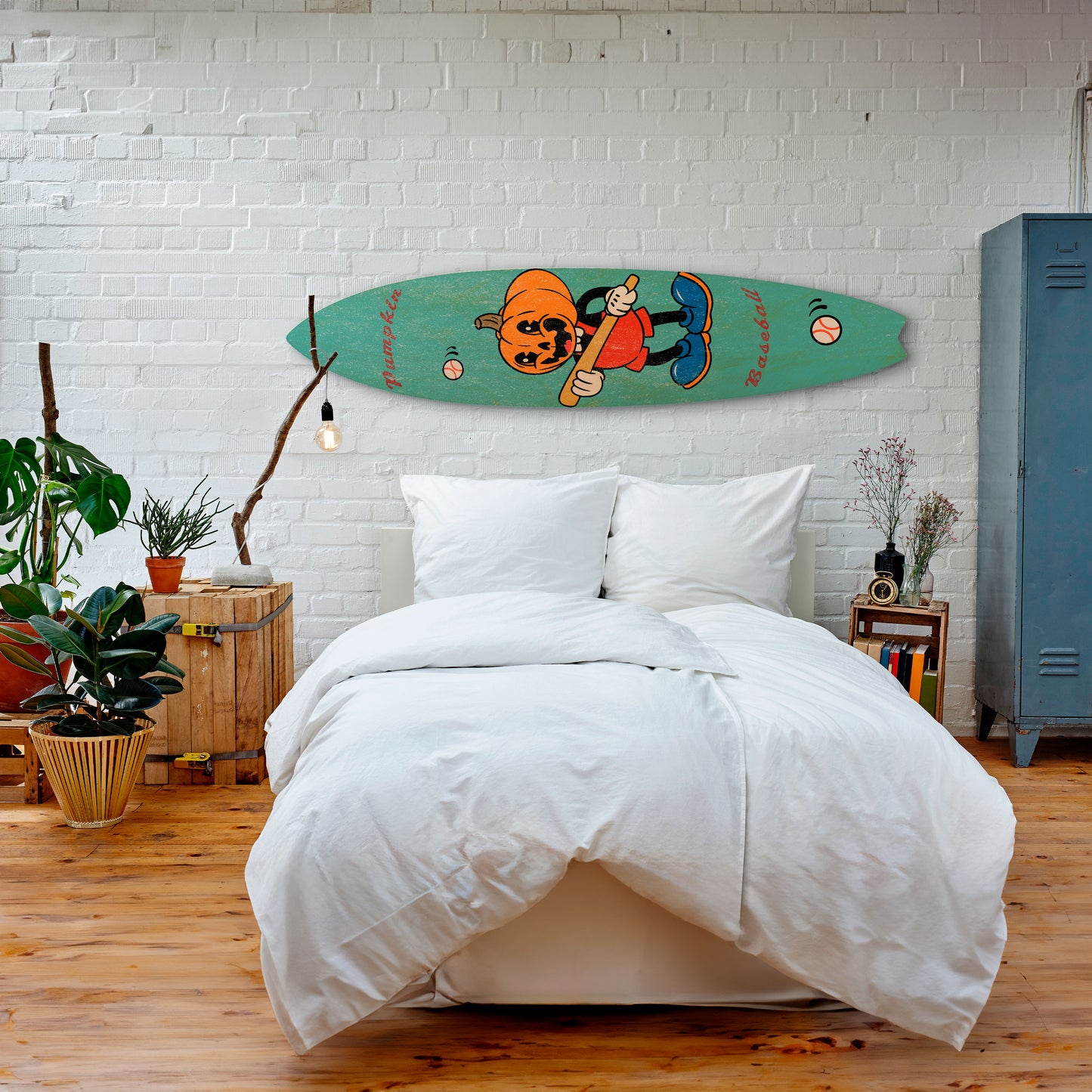 PUMPKIN BASEBALL Surfboard Decorative Panel