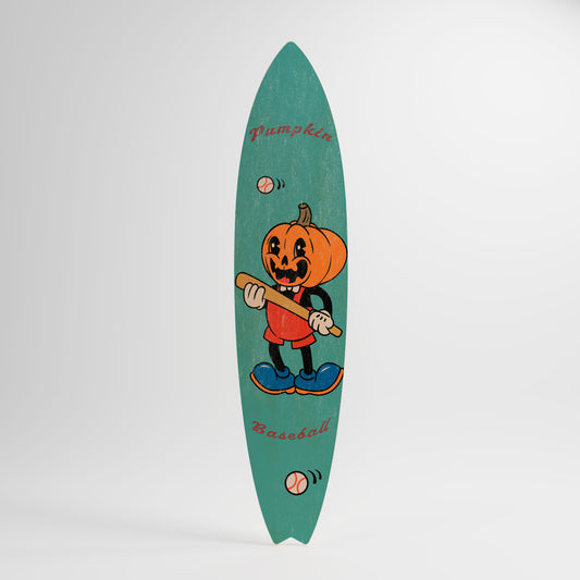 PUMPKIN BASEBALL Tavola da surf decorativa in compensato