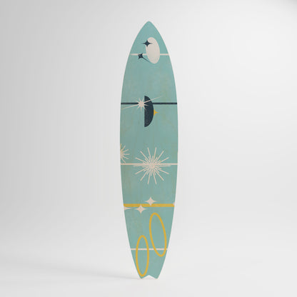 PATHS TO HAPPINESS Decorative Plywood Surfboard