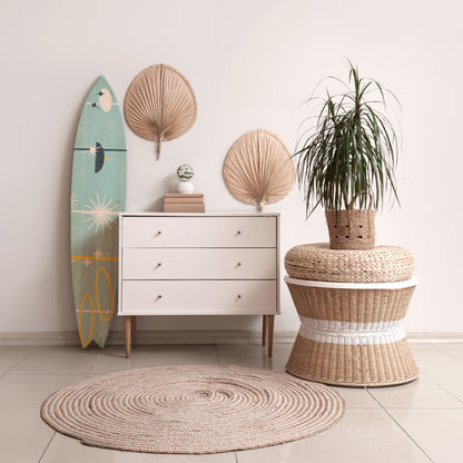 PATHS TO HAPPINESS Decorative Plywood Surfboard