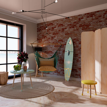 PATHS TO HAPPINESS Decorative Plywood Surfboard
