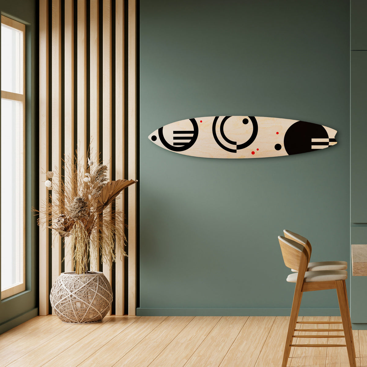BLACK AND WHITE COMBINATION Surfboard Decorative Panel