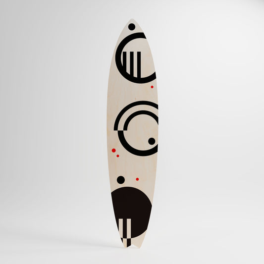 BLACK AND WHITE COMBINATION Decorative Plywood Surfboard