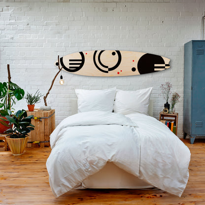BLACK AND WHITE COMBINATION Decorative Plywood Surfboard