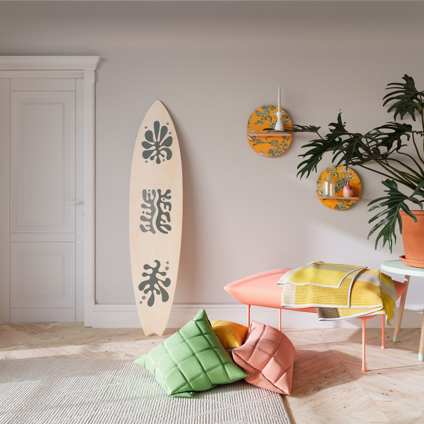 WONDERLAND VEGETATION Decorative Plywood Surfboard