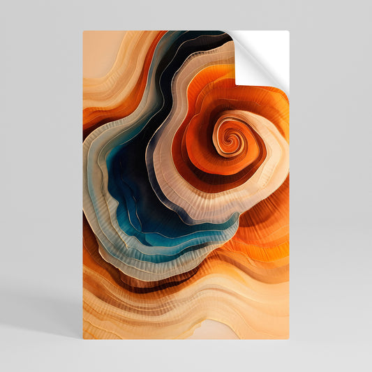 Poster verticale staccabile e attaccabile "SPIRALING DREAMSCAPE"