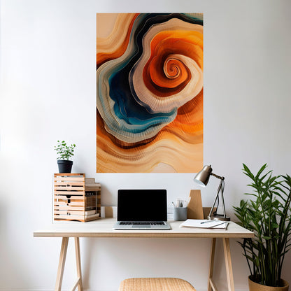 Poster verticale staccabile e attaccabile "SPIRALING DREAMSCAPE"