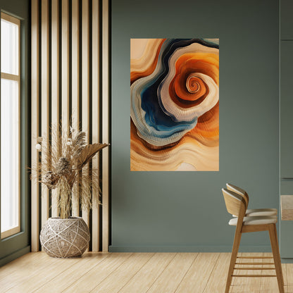 Poster verticale staccabile e attaccabile "SPIRALING DREAMSCAPE"