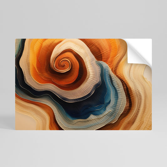 Poster orizzontale staccabile e attaccabile "SPIRALING DREAMSCAPE"