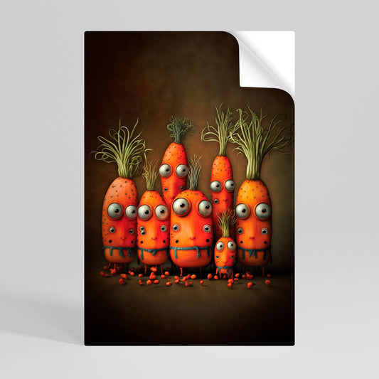 Poster verticale da staccare e attaccare, carino o spaventoso