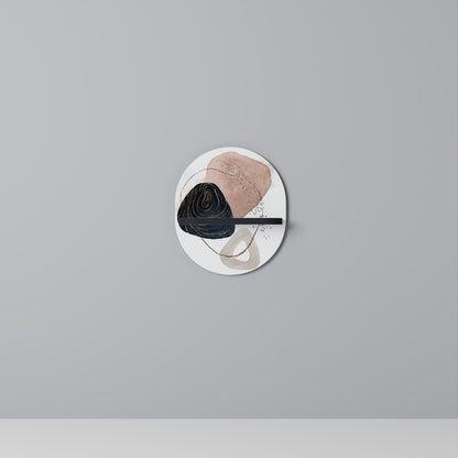 COLORFUL SHAPES Oval Art Shelf In Black Finish