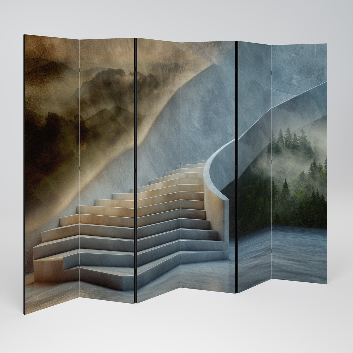 STEPS TO SERENITY Paravento Decorativo a 6 Pannelli