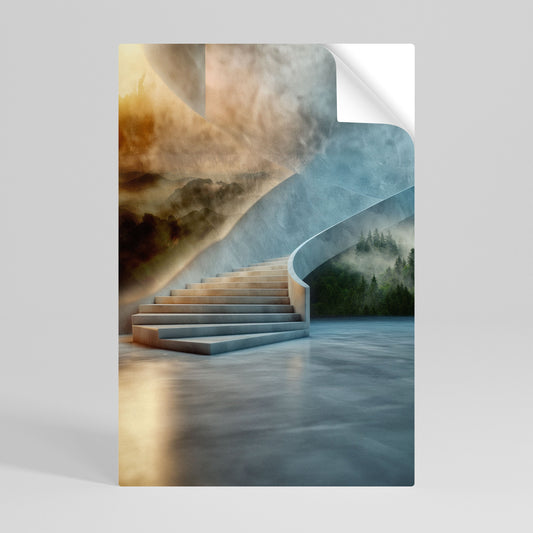 PASSI VERSO LA SERENITÀ Poster verticale staccabile e attaccabile