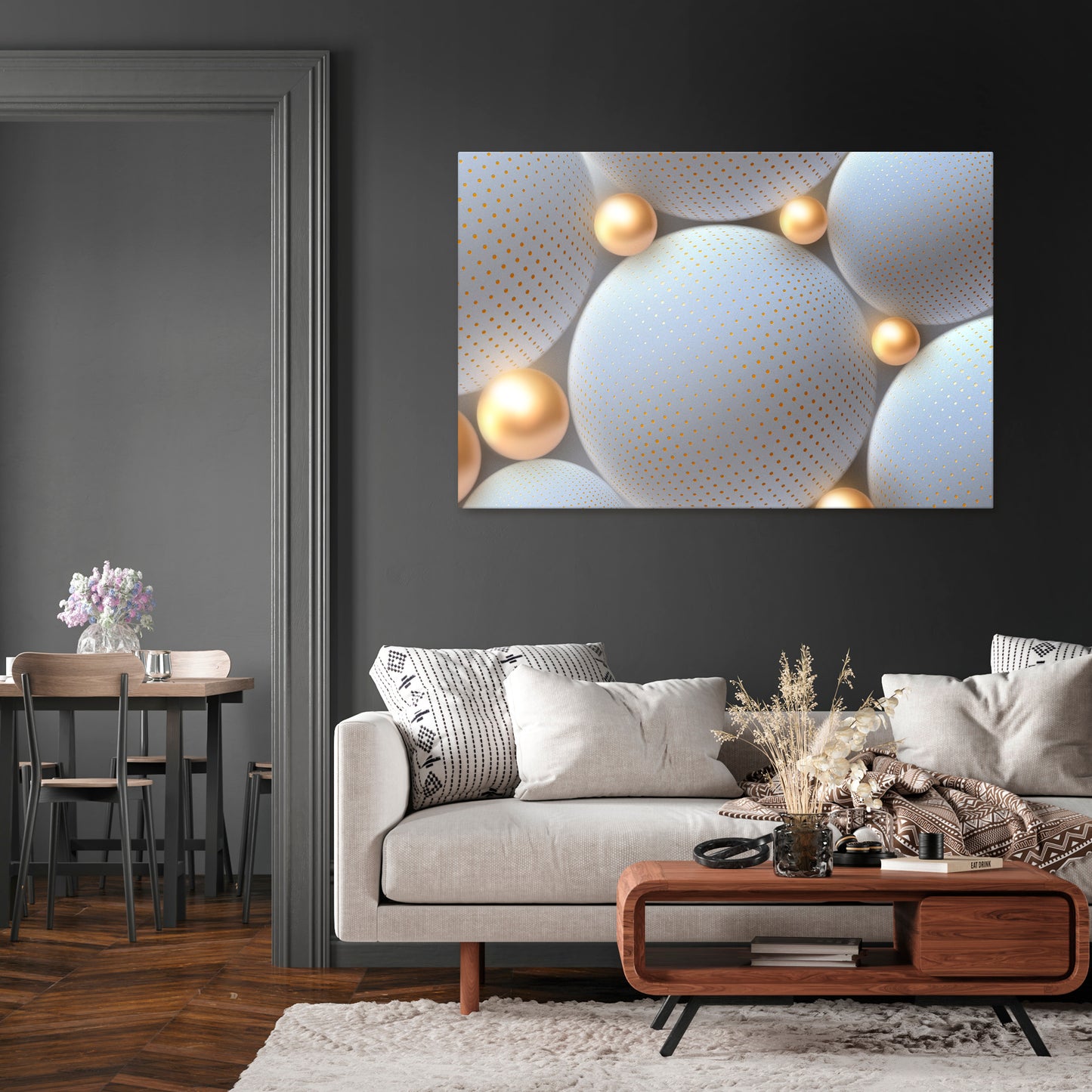 LUMINOUS SPHERICAL HARMONY Stampa su tela orizzontale