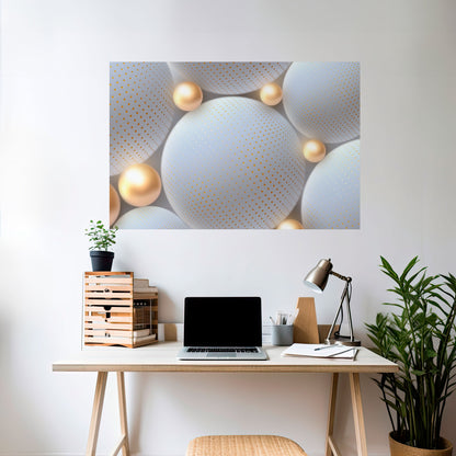 Poster orizzontale staccabile e attaccabile ARMONIA SFERICA LUMINOSA