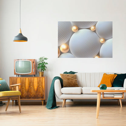 Poster orizzontale staccabile e attaccabile ARMONIA SFERICA LUMINOSA