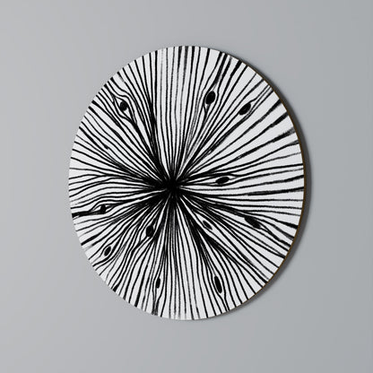 RADIANT FILAMENTS Round Wall Art