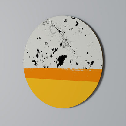 DYED BY ORANGE Round Wall Art