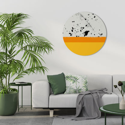 DYED BY ORANGE Round Wall Art