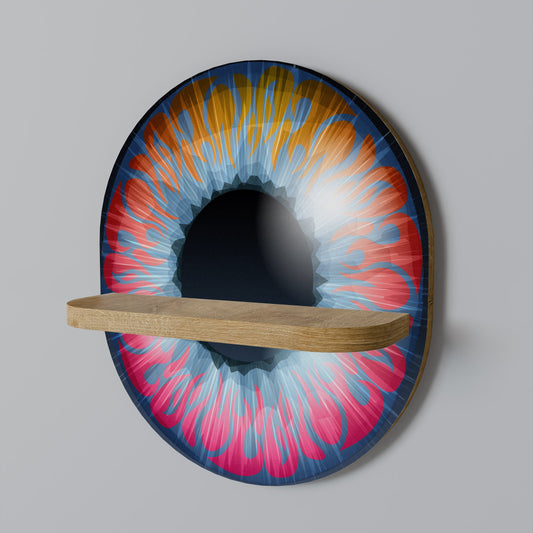 FANTASY EYE Mensola ovale per opere d'arte in effetto rovere