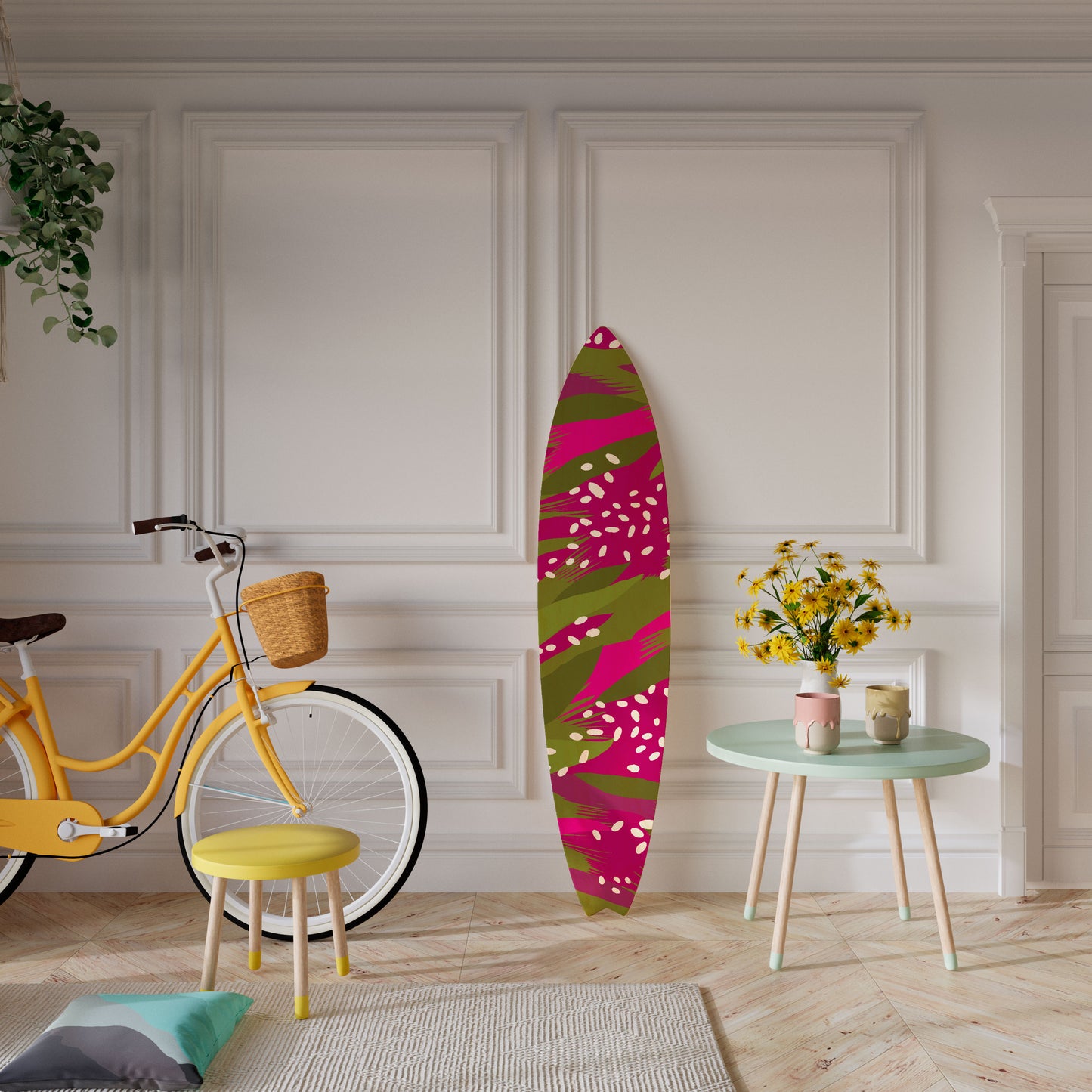 ENCHANTED TIGER Decorative Plywood Surfboard