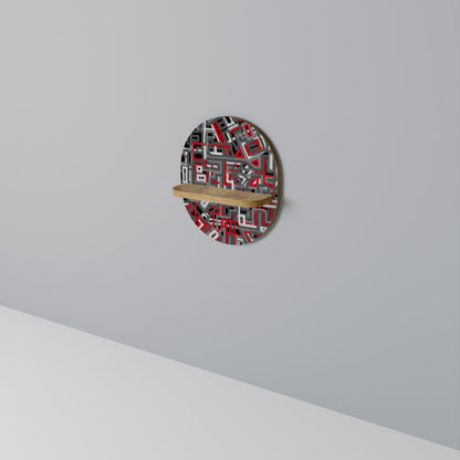 Mensola ovale BROKEN LINES effetto rovere