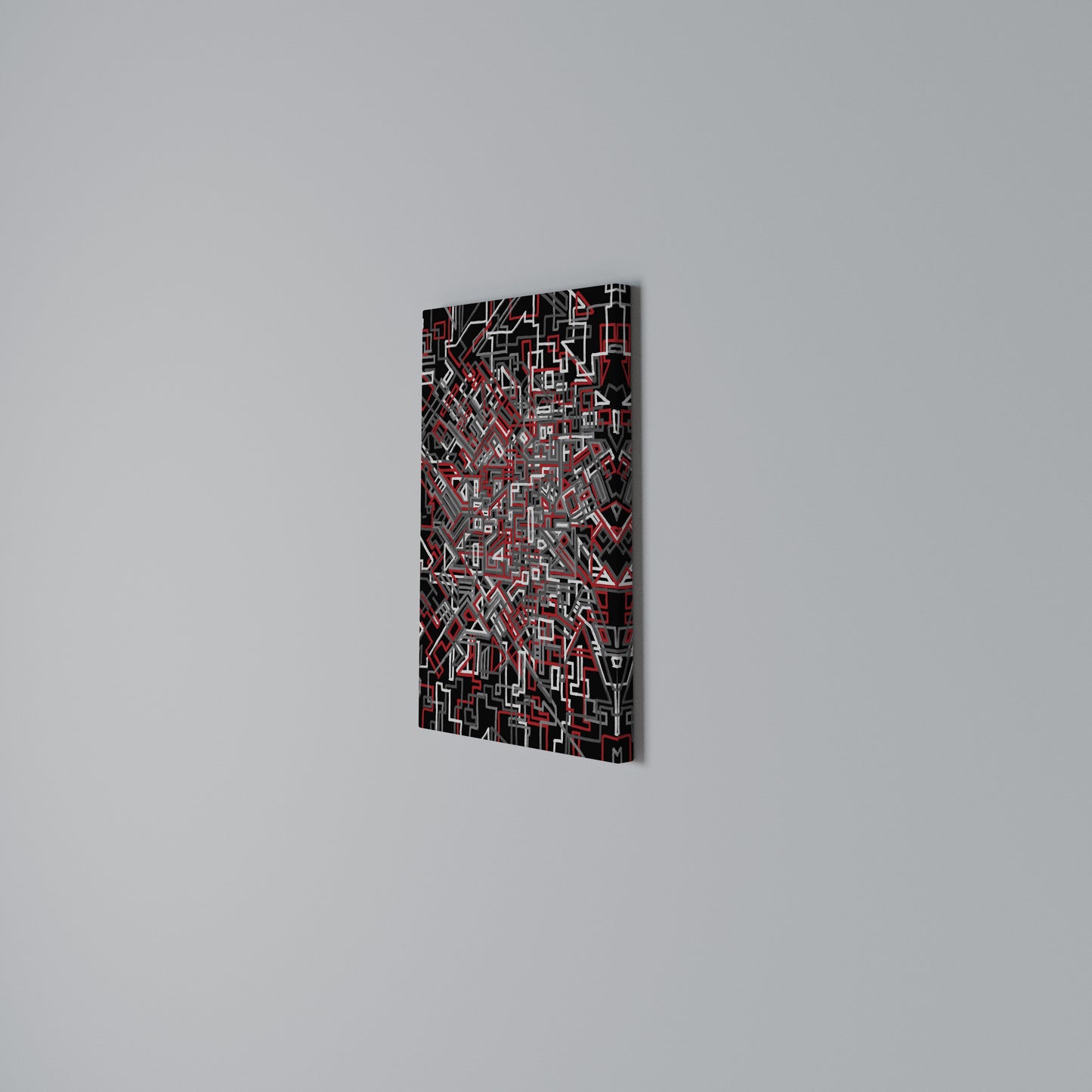 BROKEN LINES Vertical Canvas Print