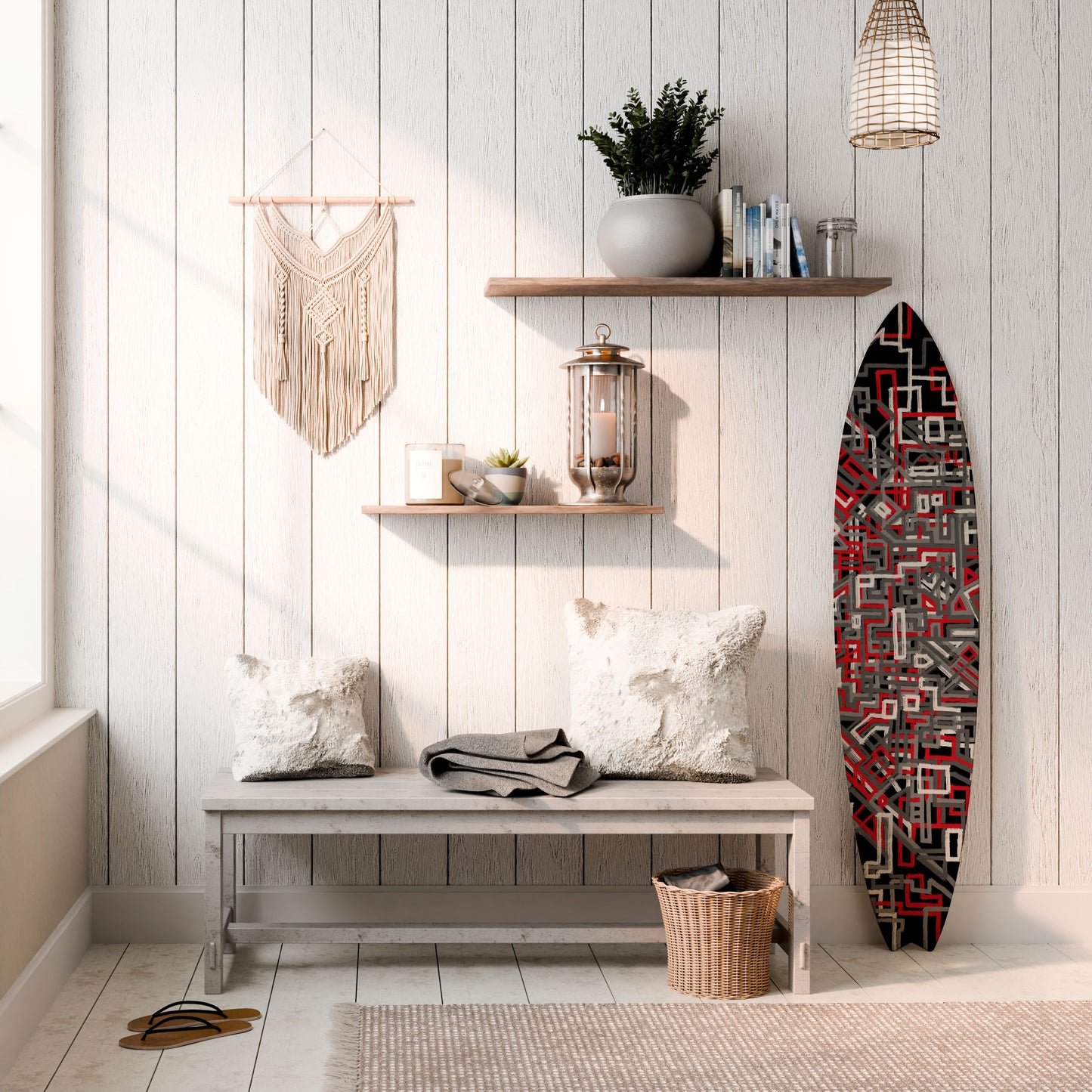BROKEN LINES Surfboard Decorative Panel