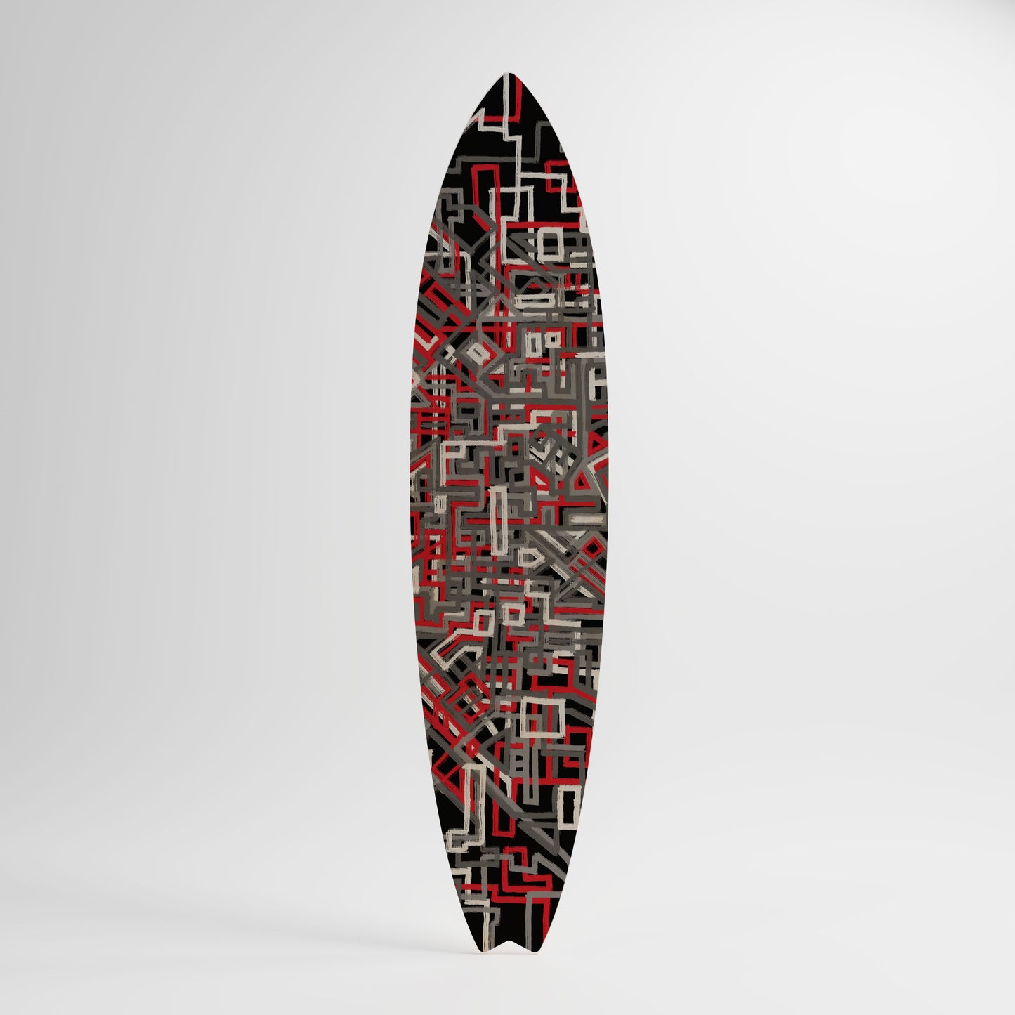 BROKEN LINES Decorative Plywood Surfboard
