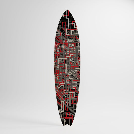 BROKEN LINES Decorative Plywood Surfboard