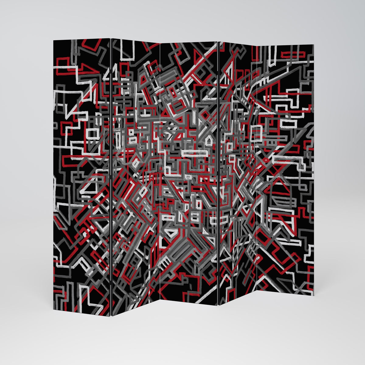 BROKEN LINES Decorative 5-Panel Room Divider