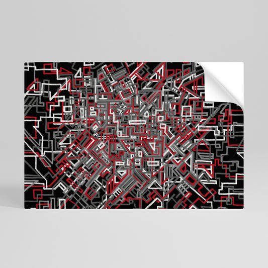 Poster orizzontale staccabile e attaccabile LINEE SPEZZATE