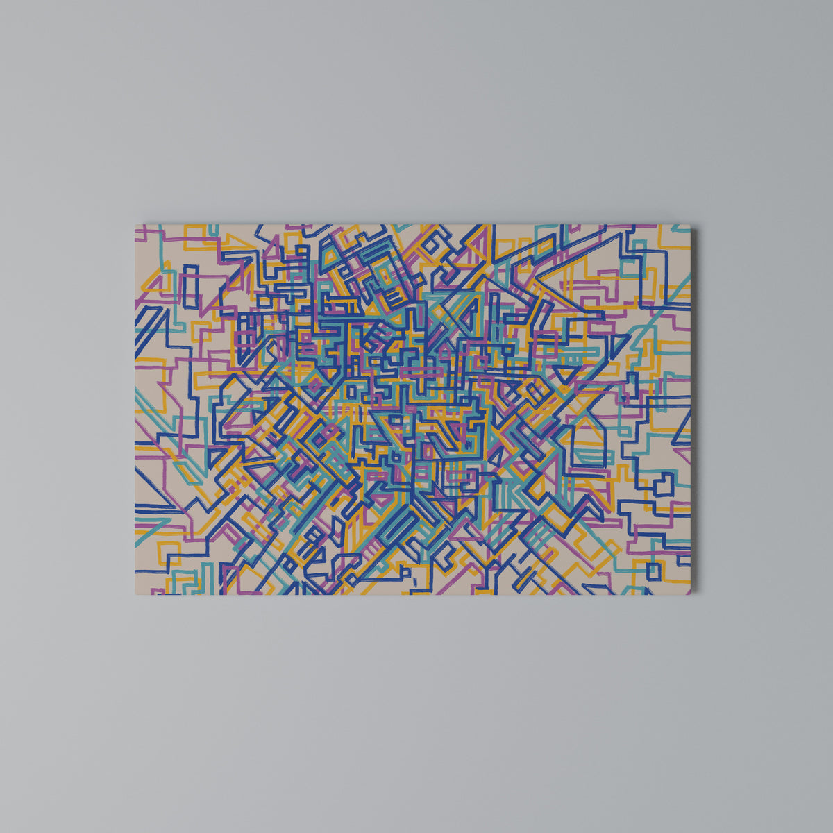 MEMORIES MAP Stampa su tela orizzontale