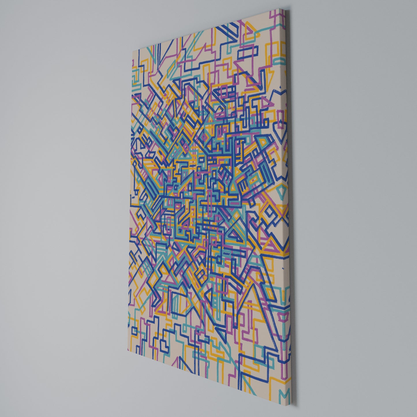 MEMORIES MAP Stampa su Tela Verticale