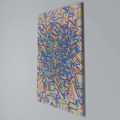 MEMORIES MAP Stampa su Tela Verticale