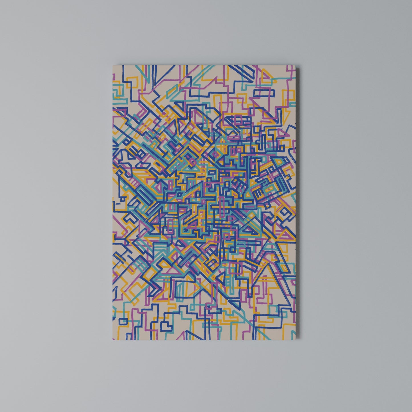 MEMORIES MAP Stampa su Tela Verticale