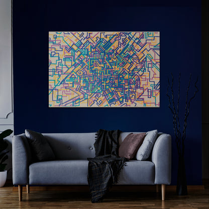 MEMORIES MAP Stampa su tela orizzontale