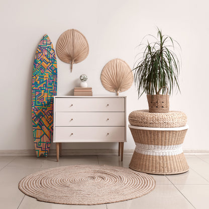 MEMORIES MAP Surfboard Decorative Panel