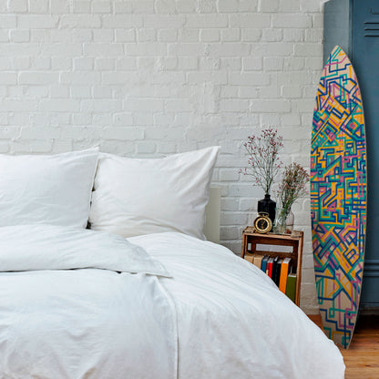MEMORIES MAP Surfboard Decorative Panel