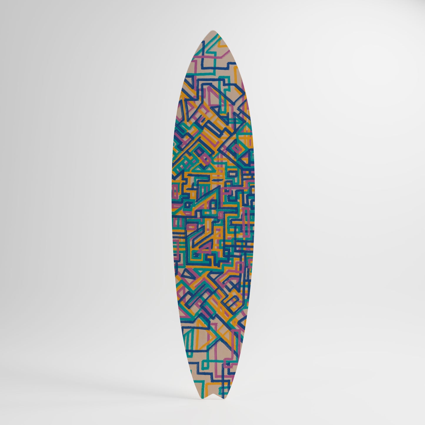 MEMORIES MAP Decorative Plywood Surfboard