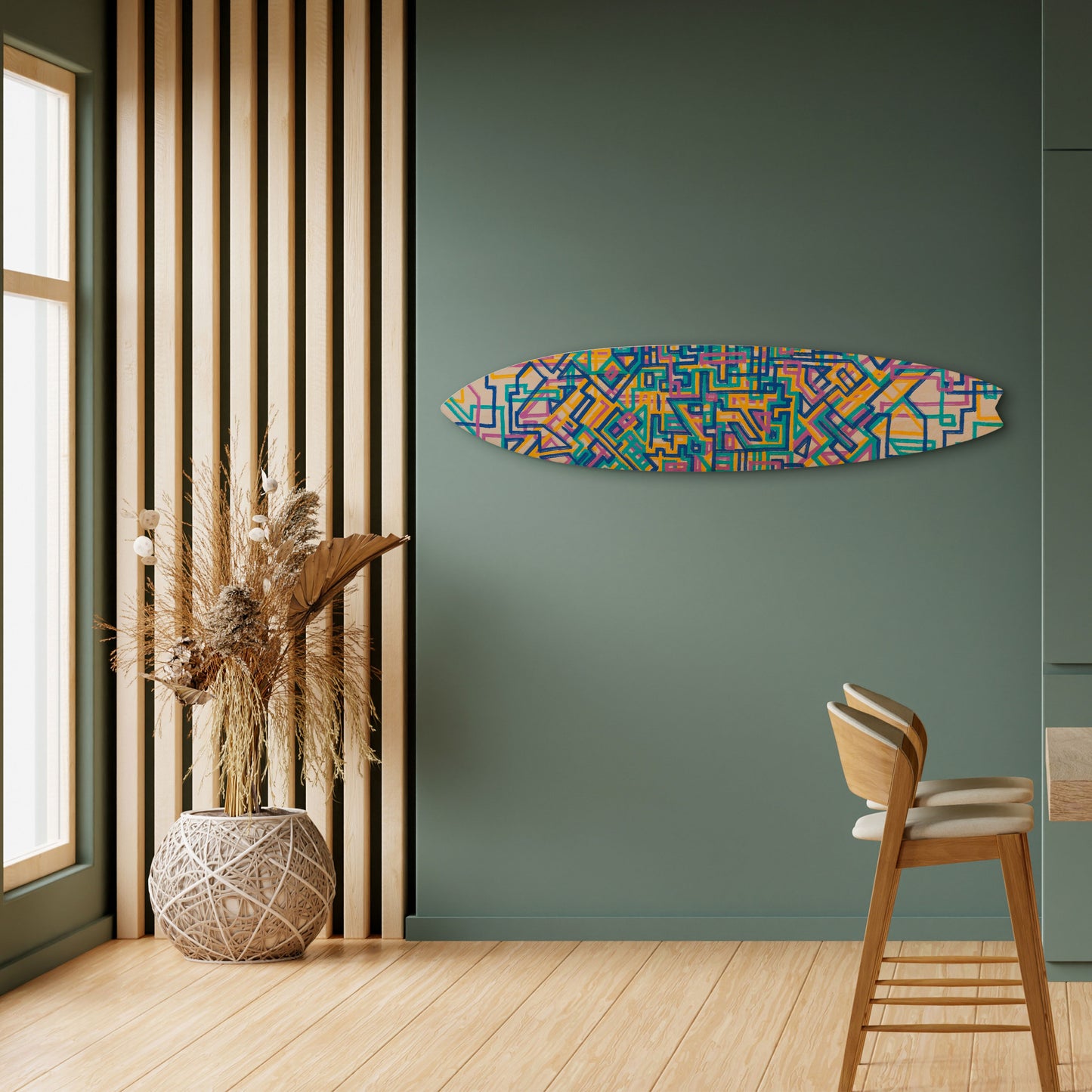 MEMORIES MAP Decorative Plywood Surfboard