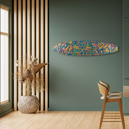 MEMORIES MAP Decorative Plywood Surfboard