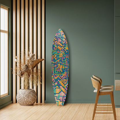 MEMORIES MAP Decorative Plywood Surfboard